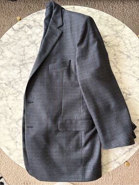 Jack Victor MTM Classic Men's Blue & Gray Houndstooth Sport Coat
